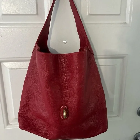 Red Leather Women's Bag - Picture 3 of 15
